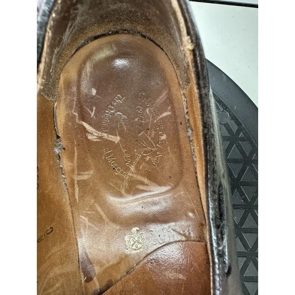 Alden 663 Classic Burgundy Calfskin Leather Tassel Loafers 10 A/C Made in USA